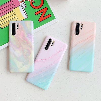 Gradient ring marble mobile phone case For Huawei P40 - MyMobile