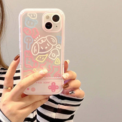 Graffiti Invisible Bracket Protective Cover For iPhone 14 - MyMobile