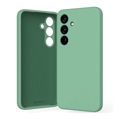 Mercury Silicone Cover Case for Samsung Galaxy S25-Green