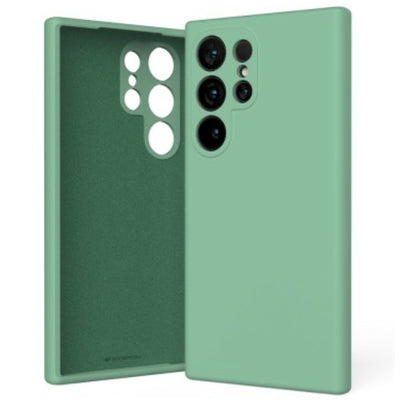 Mercury Silicone Cover Case for Samsung Galaxy S25 Ultra-Green