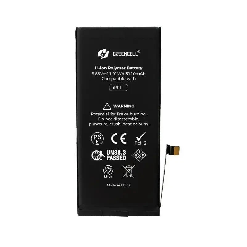 Greencell (3110mAh) iPhone 11 Replacement Battery with Adhesive Strips (Original chip best quality in the market ) - MyMobile