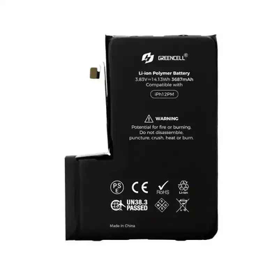 Greencell PREMIUM Series- iPhone 12 Pro Max Replacement Battery with Adhesive Strips 3687mAh Original Chip & Cell Best Quality in the Market