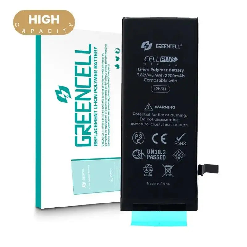 Greencell (High Capacity 2200mAh) iPhone 6 Replacement Battery with Adhesive Strips - MyMobile