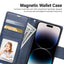 Hanman 2 in 1 Detachable Magnetic Flip Leather Wallet Cover Case for iPhone 15 Plus - MyMobile