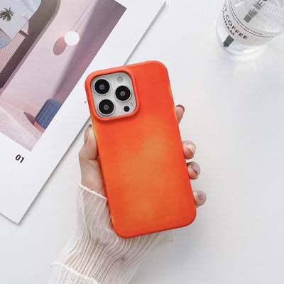 Heat - sensitive Inner Velvet Half - wrap Color - changing Phone Case For iPhone 14 - MyMobile