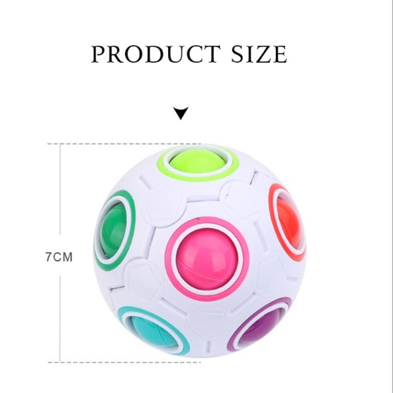 High Elasticity And Fall Resistance Puzzle Rainbow Ball Toy - MyMobile