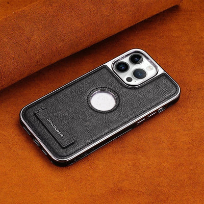 High Grade Leather Stand Phone Case For iPhone 14 - MyMobile