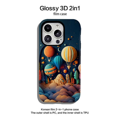 Hot Air Balloon Illustration Suitable Feilin Phone CaseTwo - in - one For iPhone 16 - MyMobile