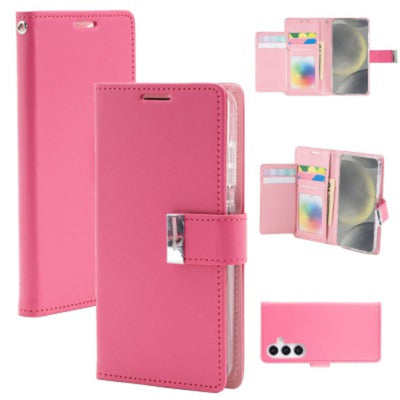 Mercury Rich Diary Case for Samsung Galaxy S25 Plus-HotPink