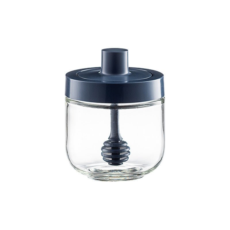 Household Kitchen Glass Spoon Cover Integrated Seasoning Jar - MyMobile