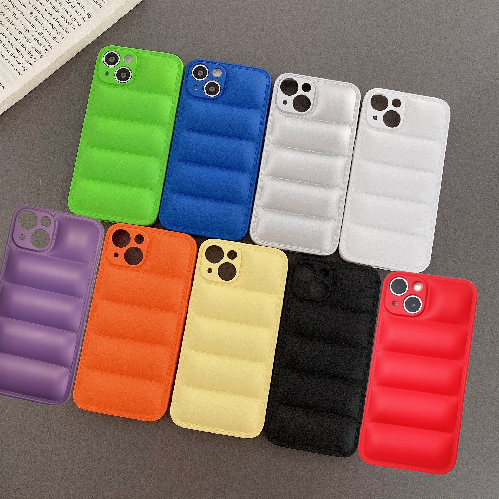 Household Solid Color Down Jacket Phone Case Protective Sleeve For iPhone 14 - MyMobile