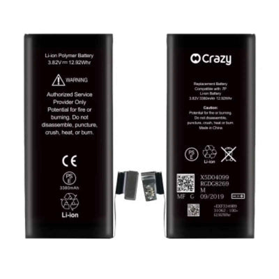 iPhone 7 Plus Replacement Battery with Adhesive Strips 3380mAh High Capacity+SinoWealth Solution CRAZY