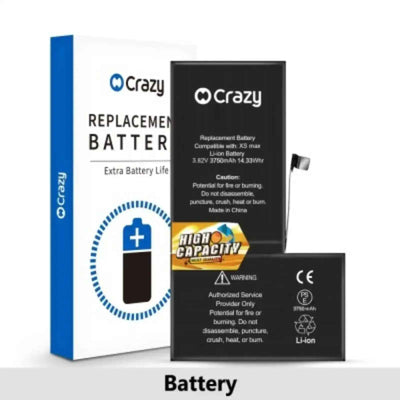 iPhone XS Max Replacement Battery with Adhesive Strips 3750mAh High Capacity+TI Solution