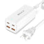 iQuick 100W 2*USB-A 2*USB-C 4-Port Charger Power Strip-White iquick