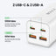iQuick 100W 2*USB-A 2*USB-C 4-Port Charger Power Strip-White iquick