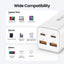 iQuick 100W 2*USB-A 2*USB-C 4-Port Charger Power Strip-White iquick