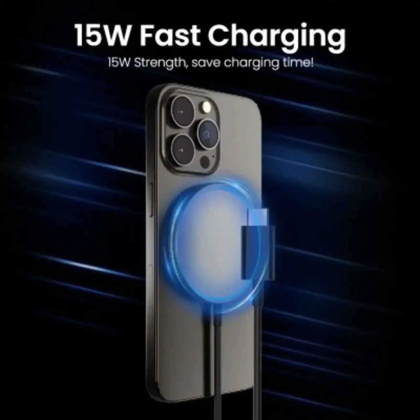 iQuick 15W Fast Charging Magnetic Wireless Charger