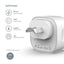 iQuick NANO Energy 1 35W USB-C Dual Ports Charging Adapter-White