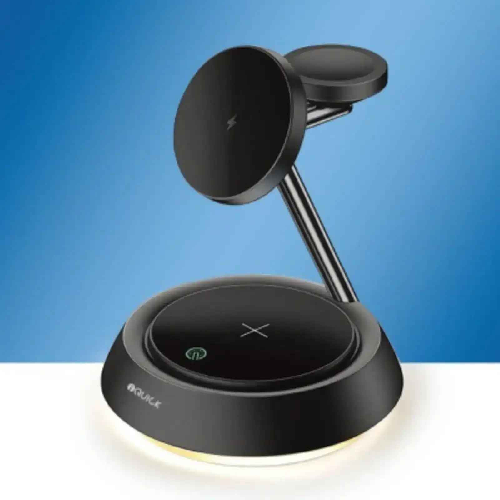 iQuick Twig Multi Functions Wireless Charger With LED Ambient Light-Black