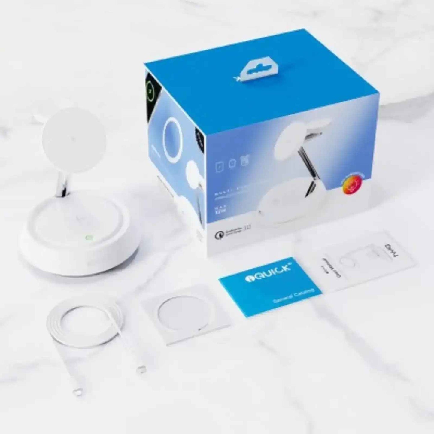 iQuick Twig Multi Functions Wireless Charger With LED Ambient Light-White