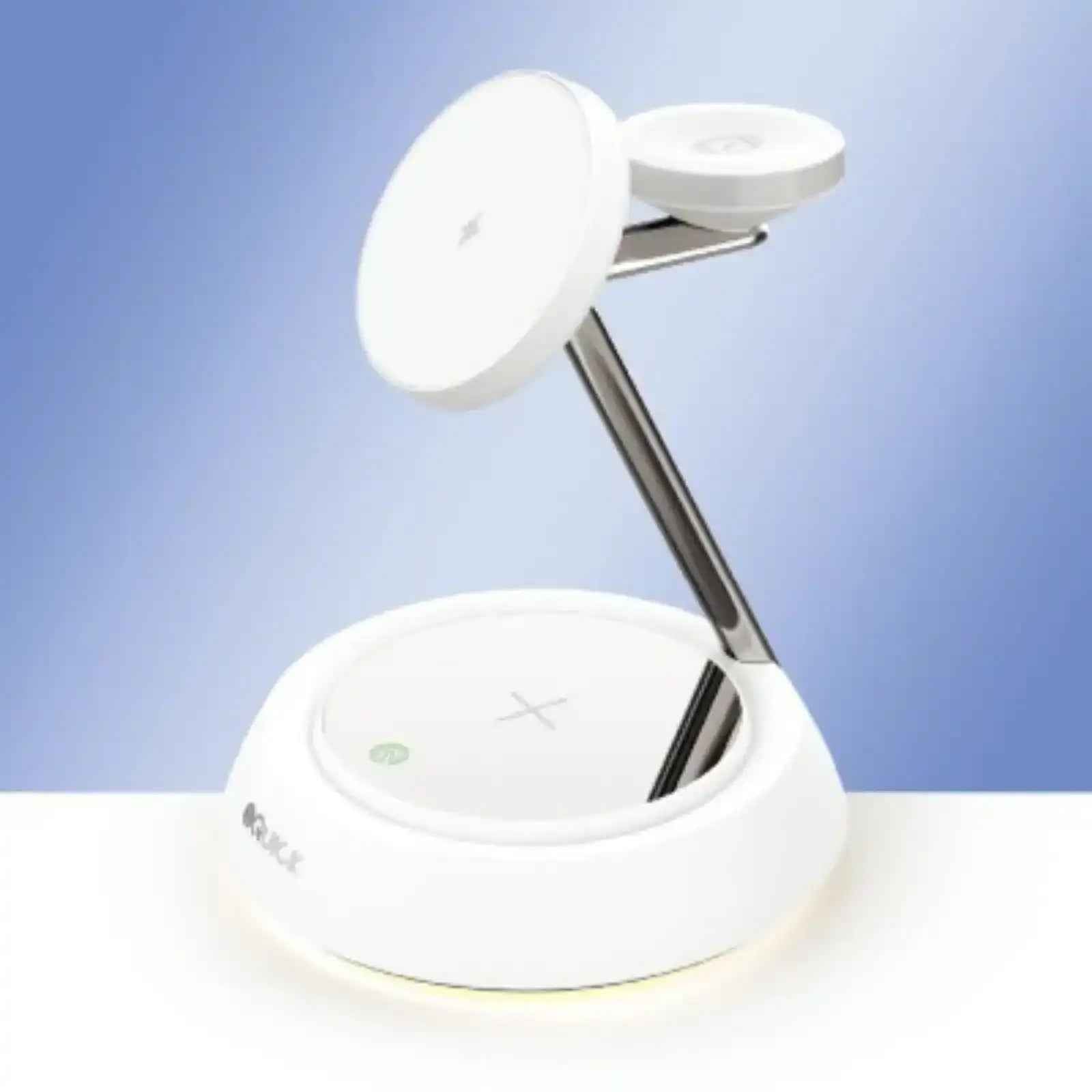 iQuick Twig Multi Functions Wireless Charger With LED Ambient Light-White