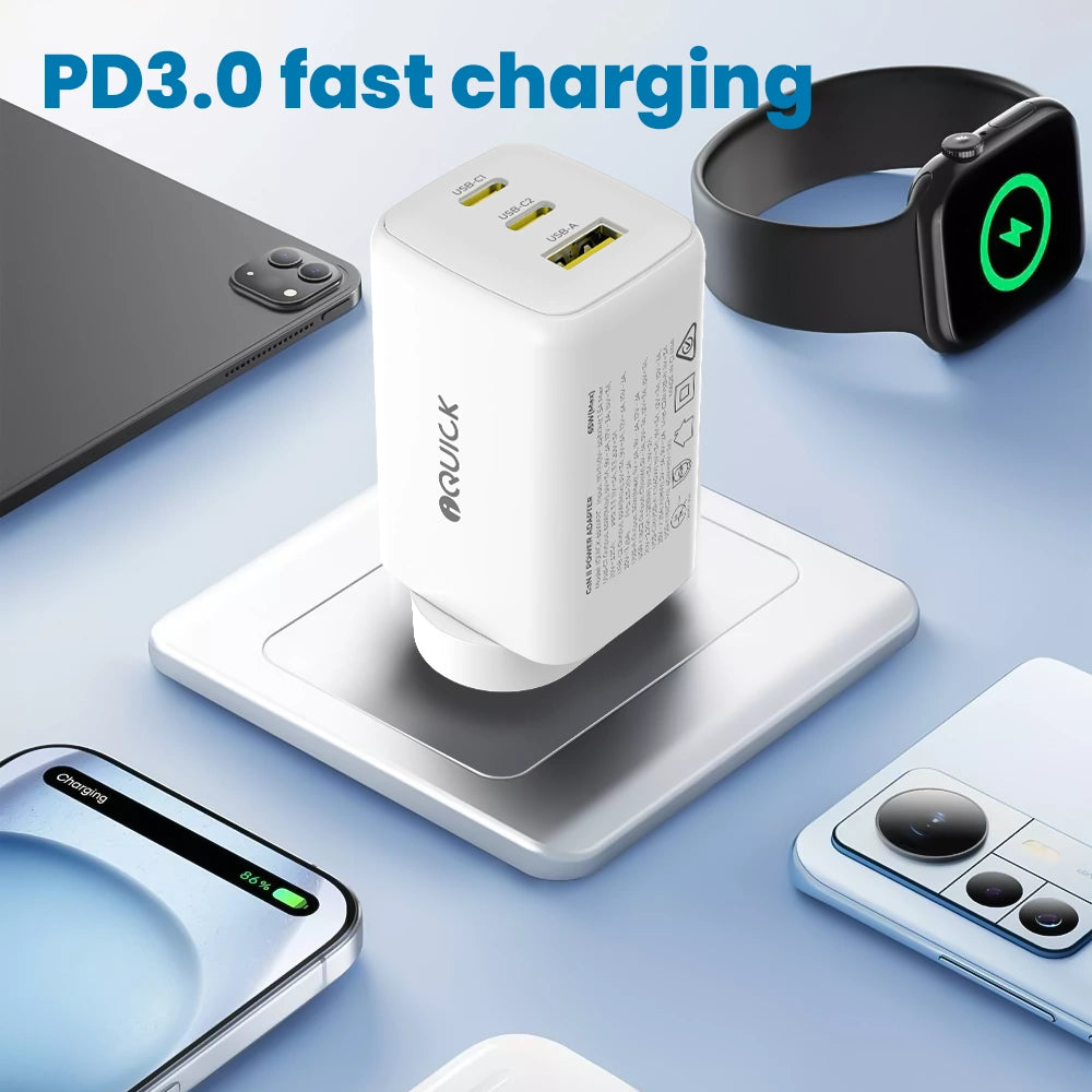 iQuick 65W USB-C Dual Ports Charging Adapter