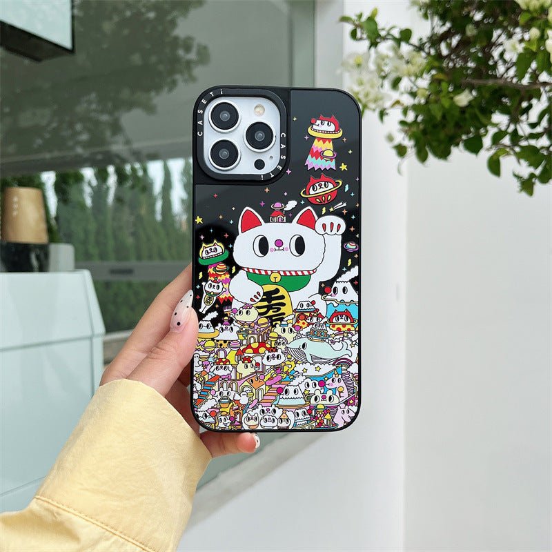 Illustration Lucky Cat Drop - resistant Phone Case For iPhone 15 - MyMobile