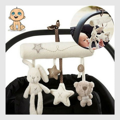 Infant Toddler Rattles Toys for Baby Stroller Crib Soft Rabbit Bear Style Pram Hanging Toys Plush Appease Doll Bed Accessories - MyMobile