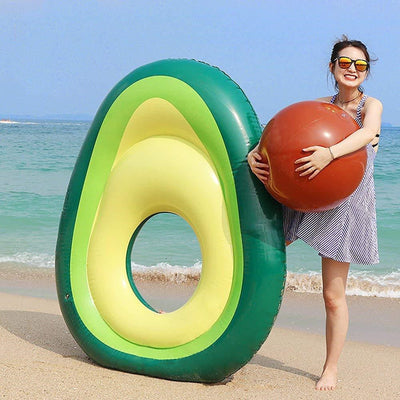 Inflatable Giant Avocado Pool Float Pool Swimming Float Swimming Ring Pool Circle Party Buoy Toy - MyMobile