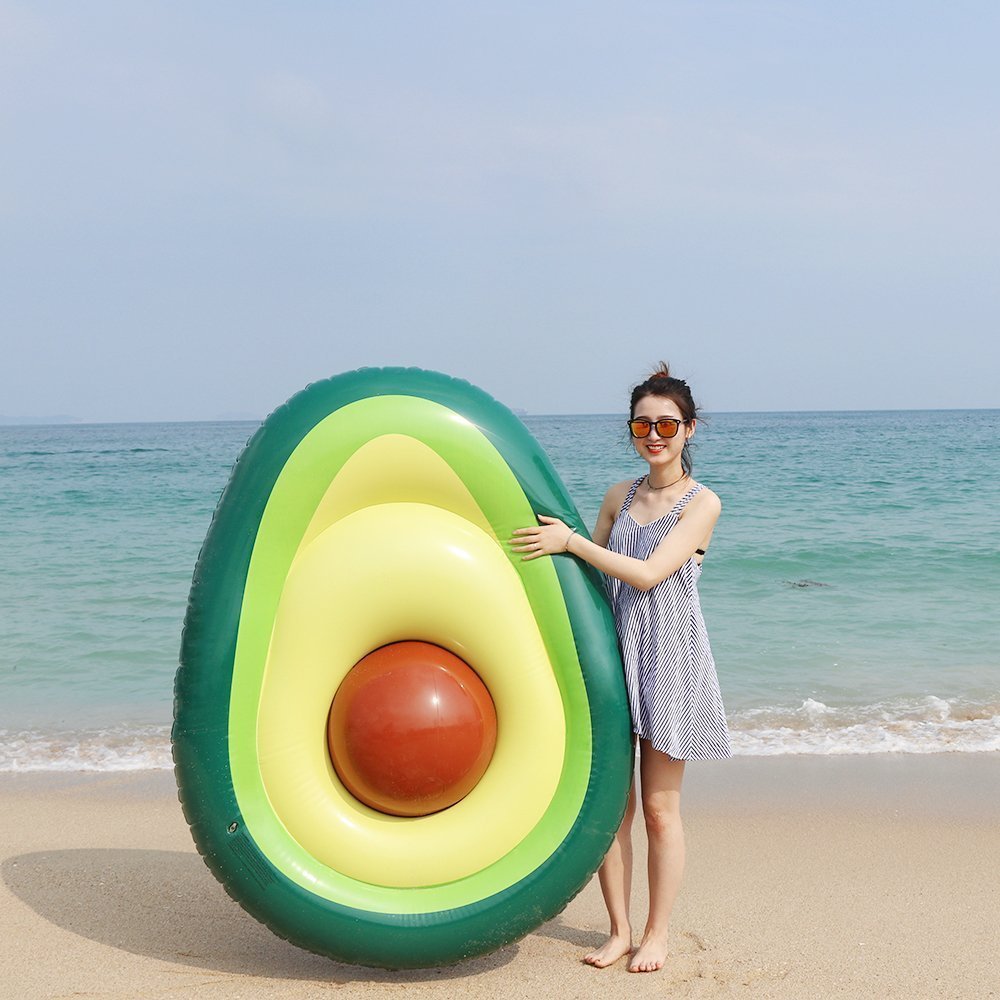 Inflatable Giant Avocado Pool Float Pool Swimming Float Swimming Ring Pool Circle Party Buoy Toy - MyMobile