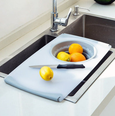 Innovative Multi - Functional 3 in 1 Chopping Board Detachable Folding Drain Basket Sink Cutting Board - MyMobile