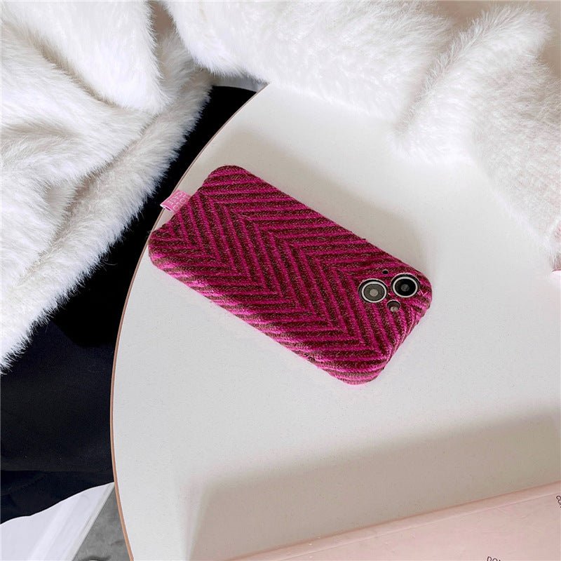 Ins Houndstooth Girl Phone Case Drop - resistant For iPhone 15 - MyMobile