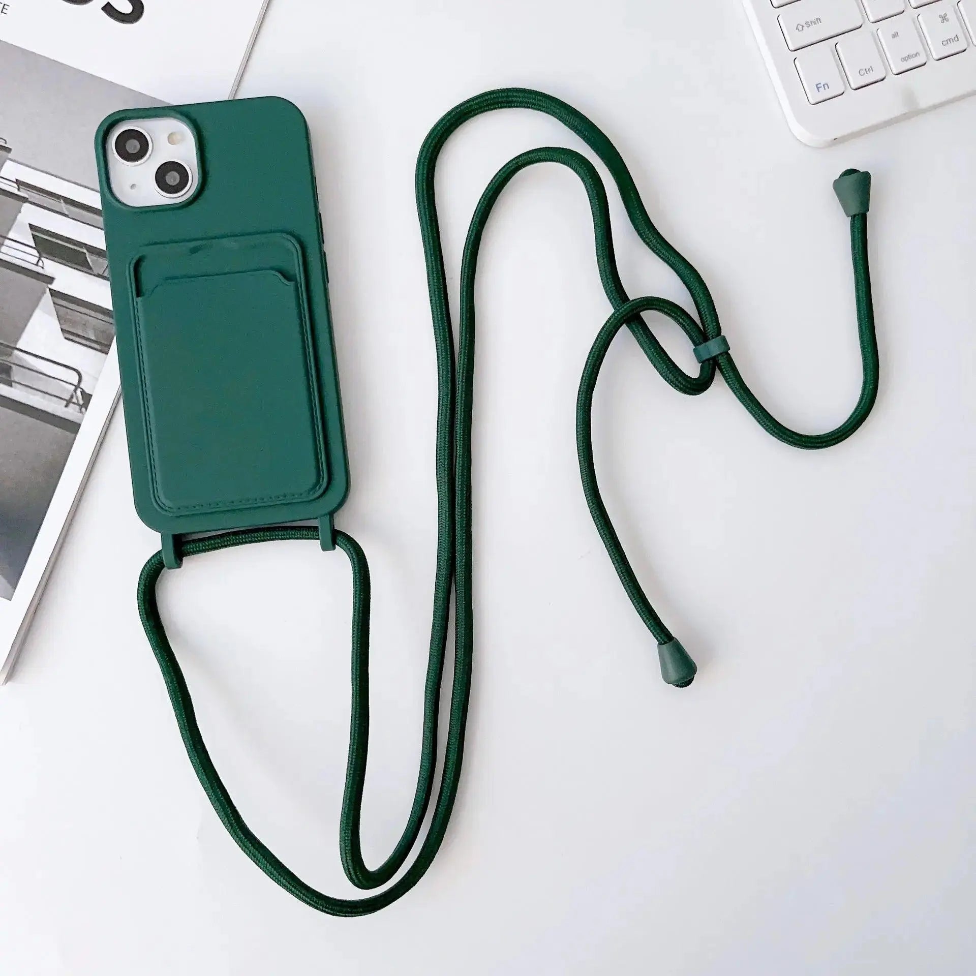 Integrated Card Holder Cross Body Lanyard Phone Case - MyMobile