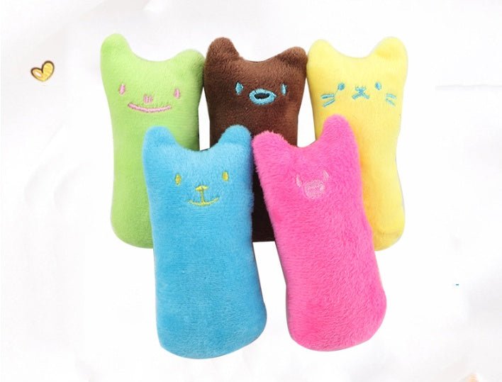 Interactive Cat Toy Catnip Pet Supplies Pillow Thumb Plush Teeth Grinding Bite Mint Cat Accessories - MyMobile