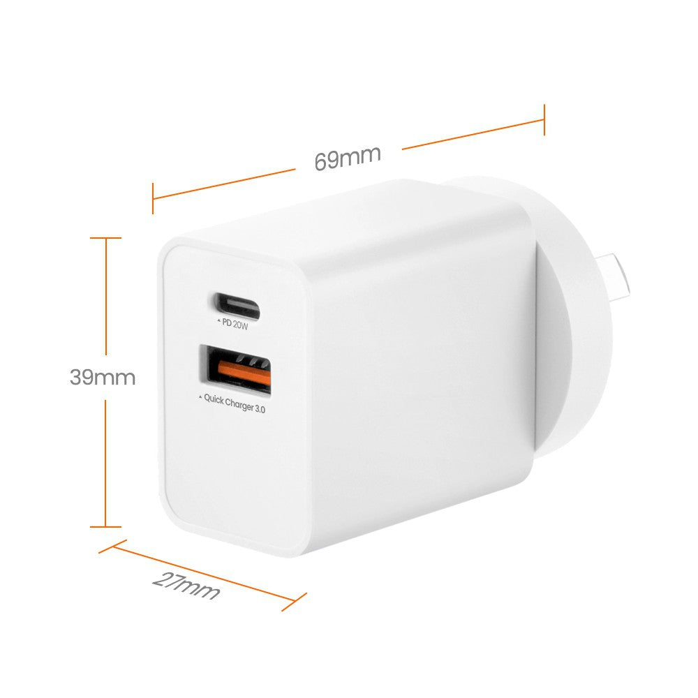 iQuick 20W PD3.0+QC3.0 Fast Charging Adapter (10PCS)