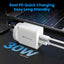 iQuick GaN II 30W PD3.0+QC3.0 Dual Ports Charging Adapter