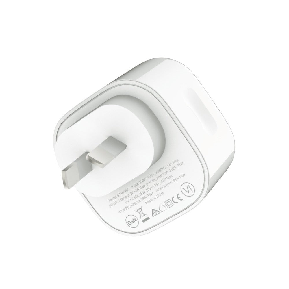 iQuick NANO Energy 1 35W USB-C Dual Ports Charging Adapter