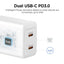 iQuick GaN II 45W PD3.0 Dual USB-C Ports Charging Adapter