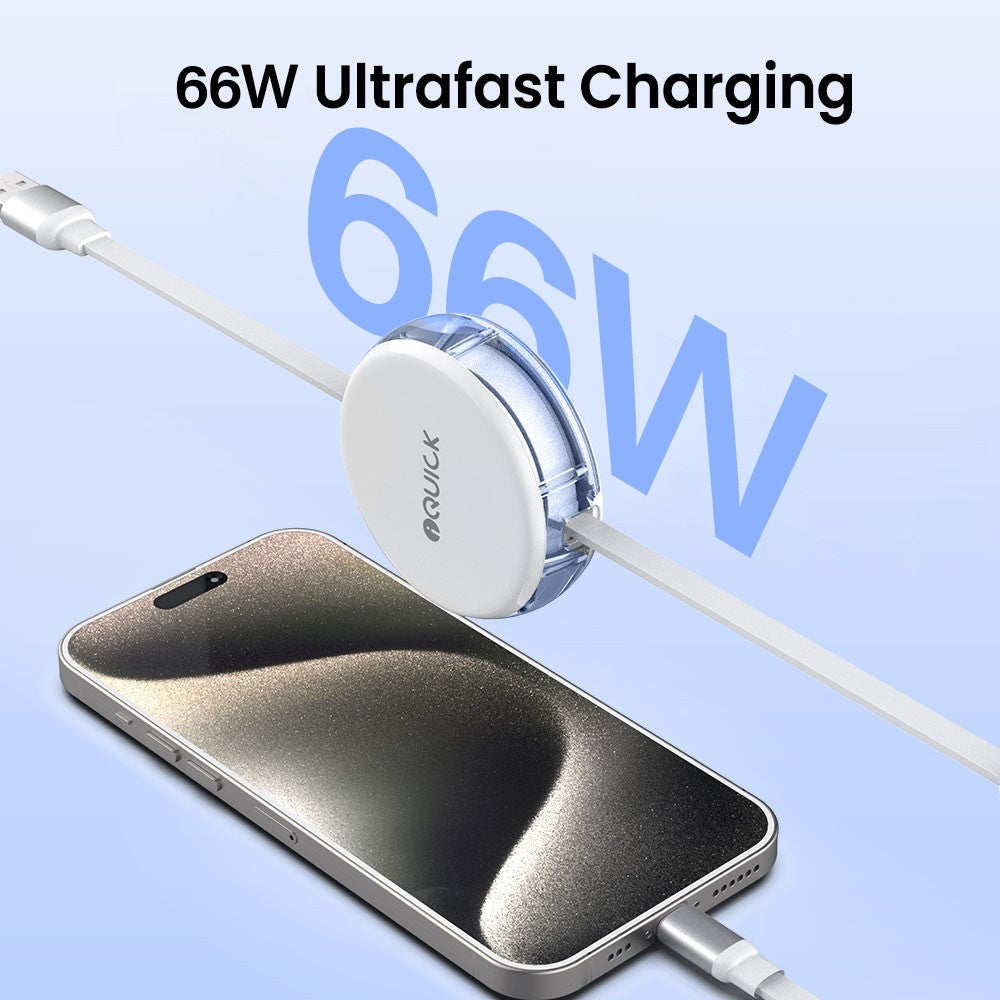 iQuick 3 in 1 Retractable Fast Charge & Data Sync Cable IQTC2301 1.2m