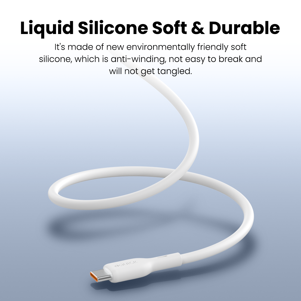 iQuick PowerWire 2 Series Liquid Silicone Charging Data Cable USB-C to USB-C 1.2m