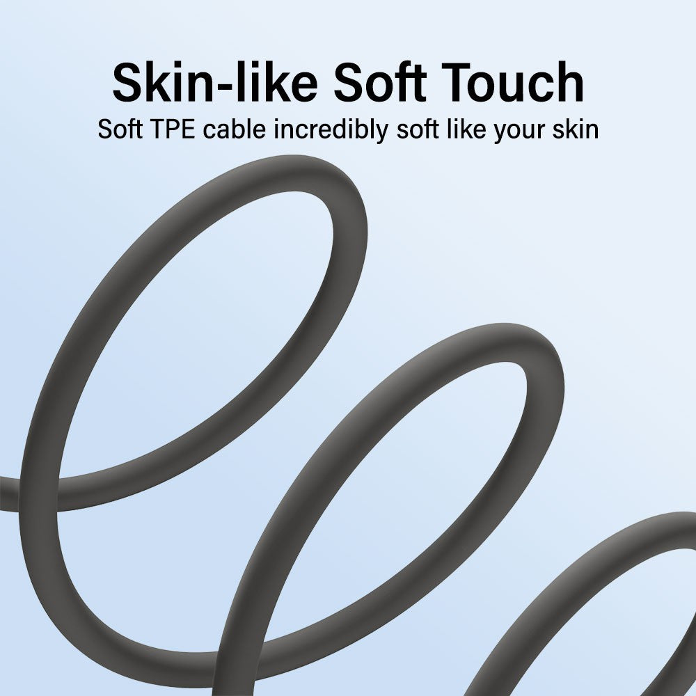 iQuick PowerWire 1 Series TPE Charging Data Cable Type-C to Type-C 0.5m for iPhone 15 / 16 / 17 Series