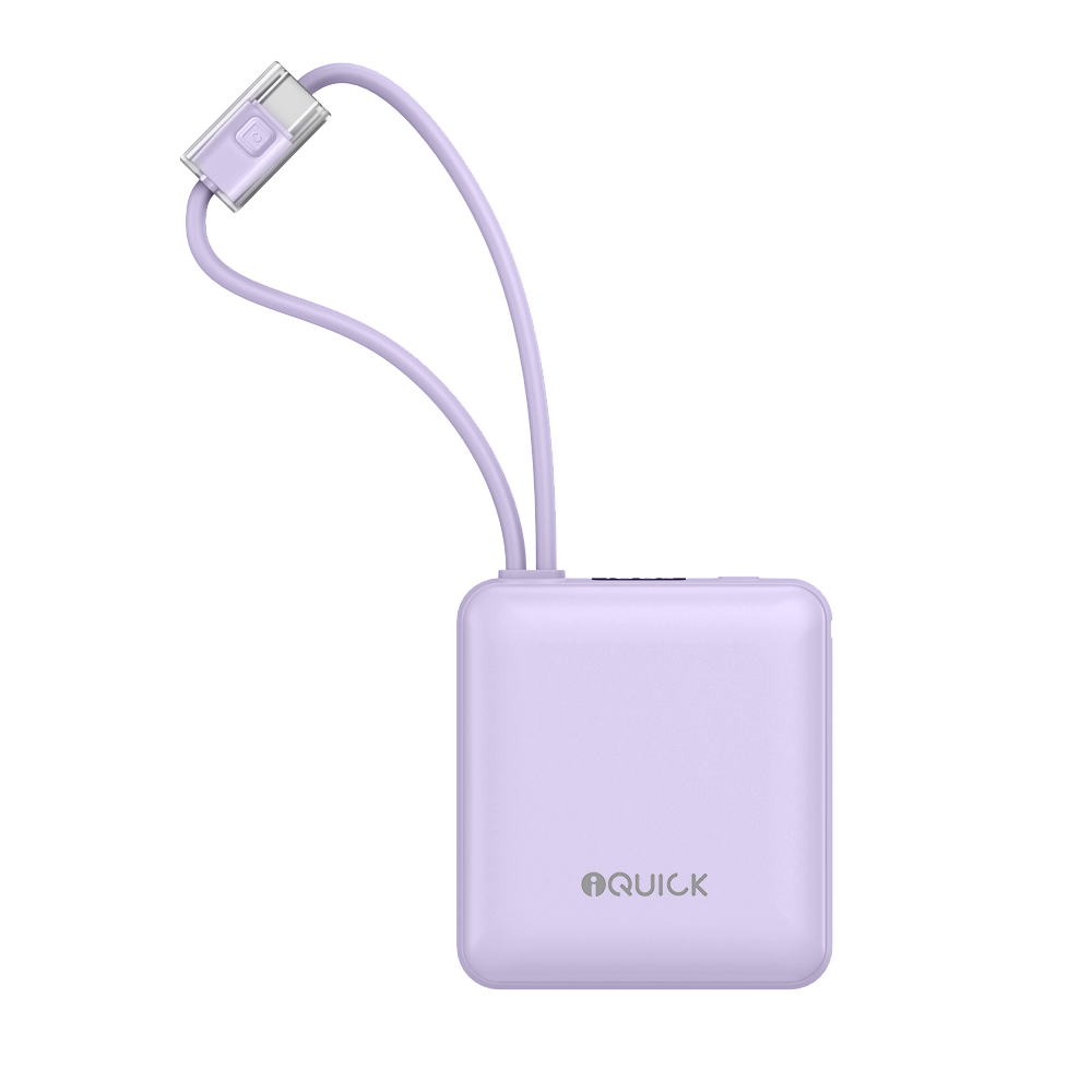 iQuick Built-in Type-C and Lightning Cables Power Bank 10,000mAh 22.5W
