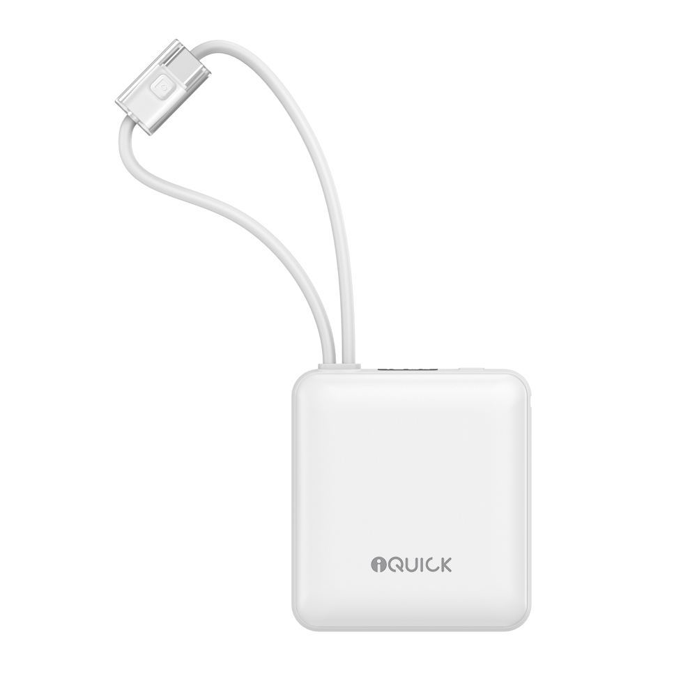 iQuick Built-in Type-C and Lightning Cables Power Bank 10,000mAh 22.5W
