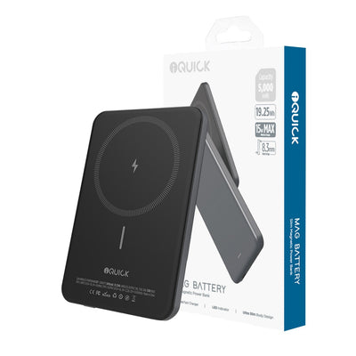 iQuick Magnetic Wireless Fast Charge Power Bank 5,000mAh 19.25W