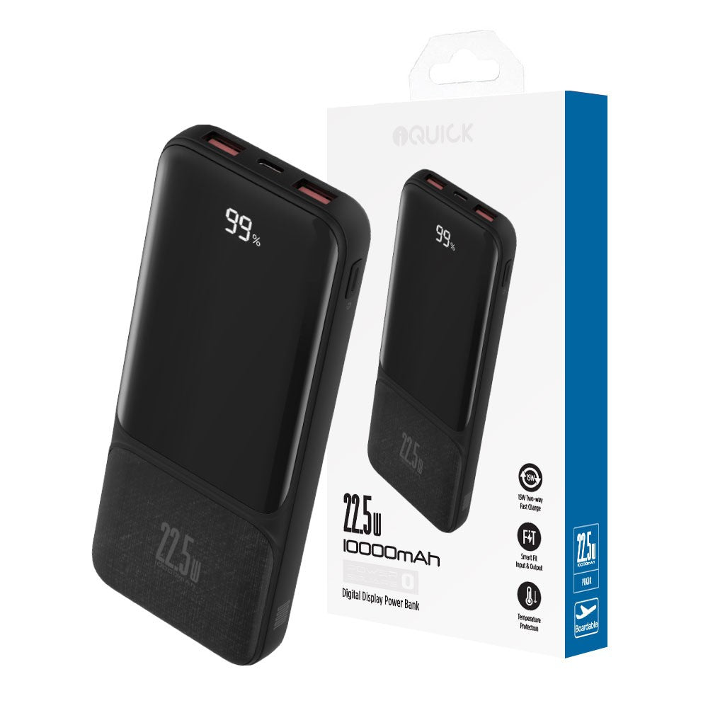 iQuick POWER SQUARE 0 Digital Display Power Bank 10,000mAh 22.5W