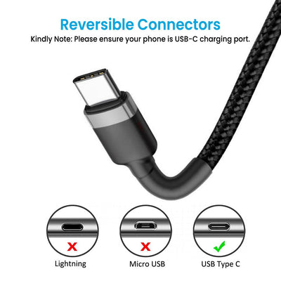 iQuick Braided USB-C to USB-A Fast Charging Cable 3M for iPhone 15 16 Series