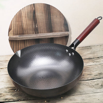 Iron Pan Traditional Iron Wok Handmade - MyMobile