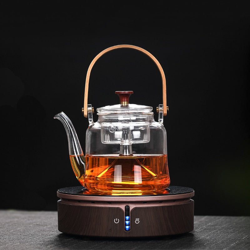 Japanese Style Glass Bamboo Handle Teapot Kettle - MyMobile