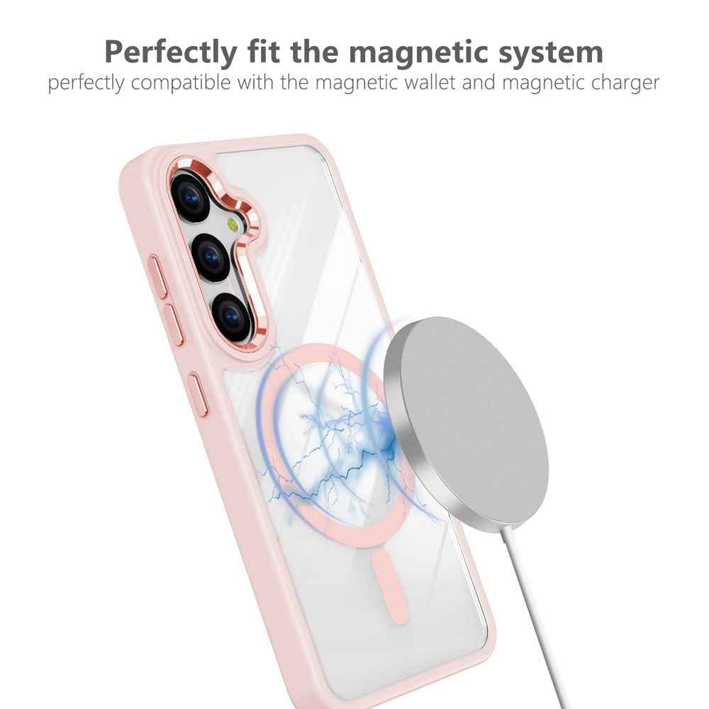 Redefine Metal Camera Lens Transparent Case Cover With Magnetic Ring for Samsung Galaxy S26
