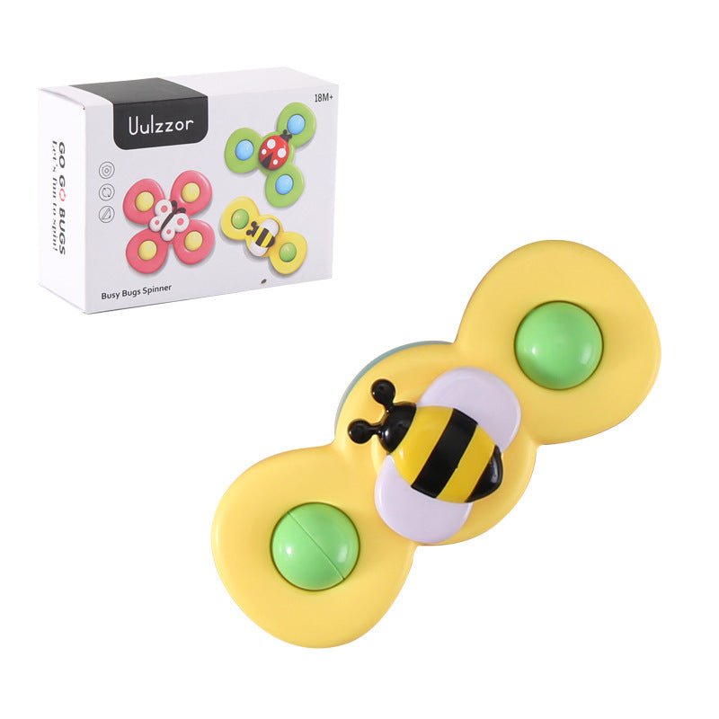 Kids Gyro Insect Sucker Spinner Rattle Bathroom Bath Toys Table Dinner Appease Toys for Baby Toddlers - MyMobile